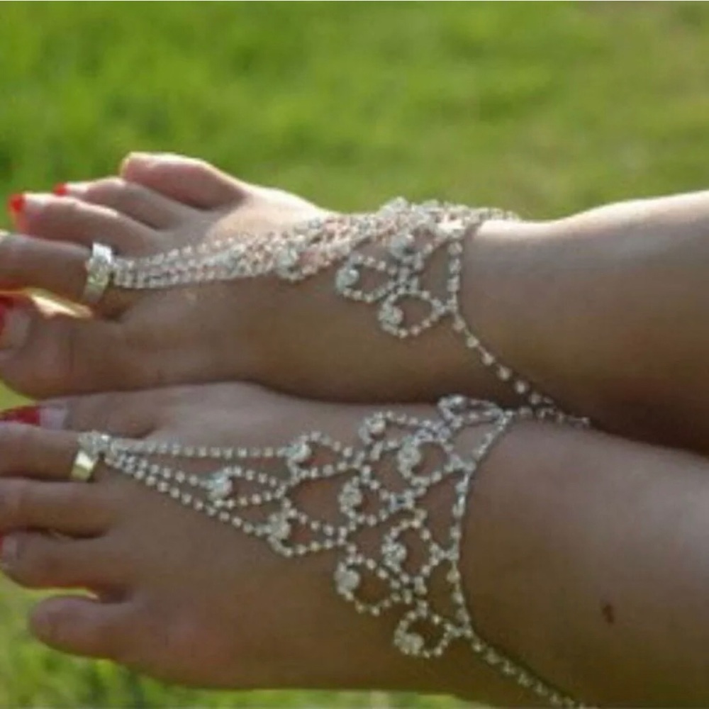 Restocked! PAIR! Bare Foot Chain Sandals - Picture 5 of 8